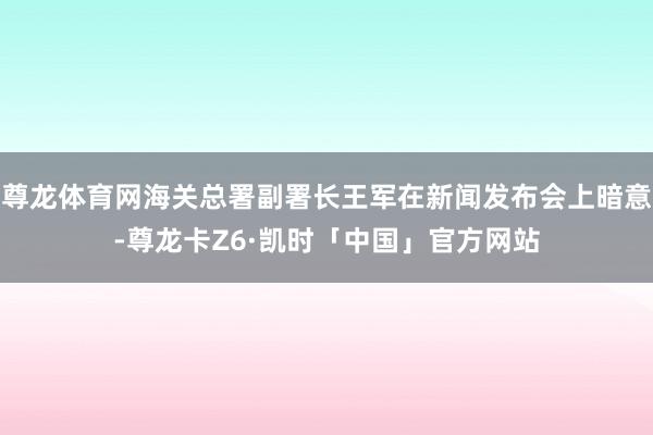 尊龙体育网海关总署副署长王军在新闻发布会上暗意-尊龙卡Z6·凯时「中国」官方网站
