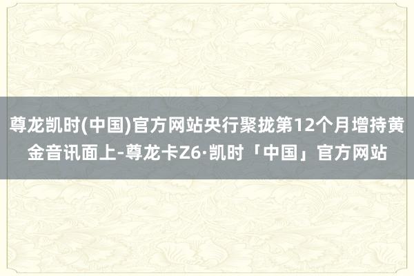 尊龙凯时(中国)官方网站　　央行聚拢第12个月增持黄金　　音讯面上-尊龙卡Z6·凯时「中国」官方网站