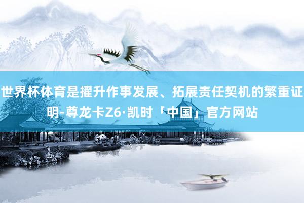 世界杯体育是擢升作事发展、拓展责任契机的繁重证明-尊龙卡Z6·凯时「中国」官方网站