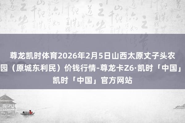 尊龙凯时体育2026年2月5日山西太原丈子头农居品物流园（原城东利民）价钱行情-尊龙卡Z6·凯时「中国」官方网站